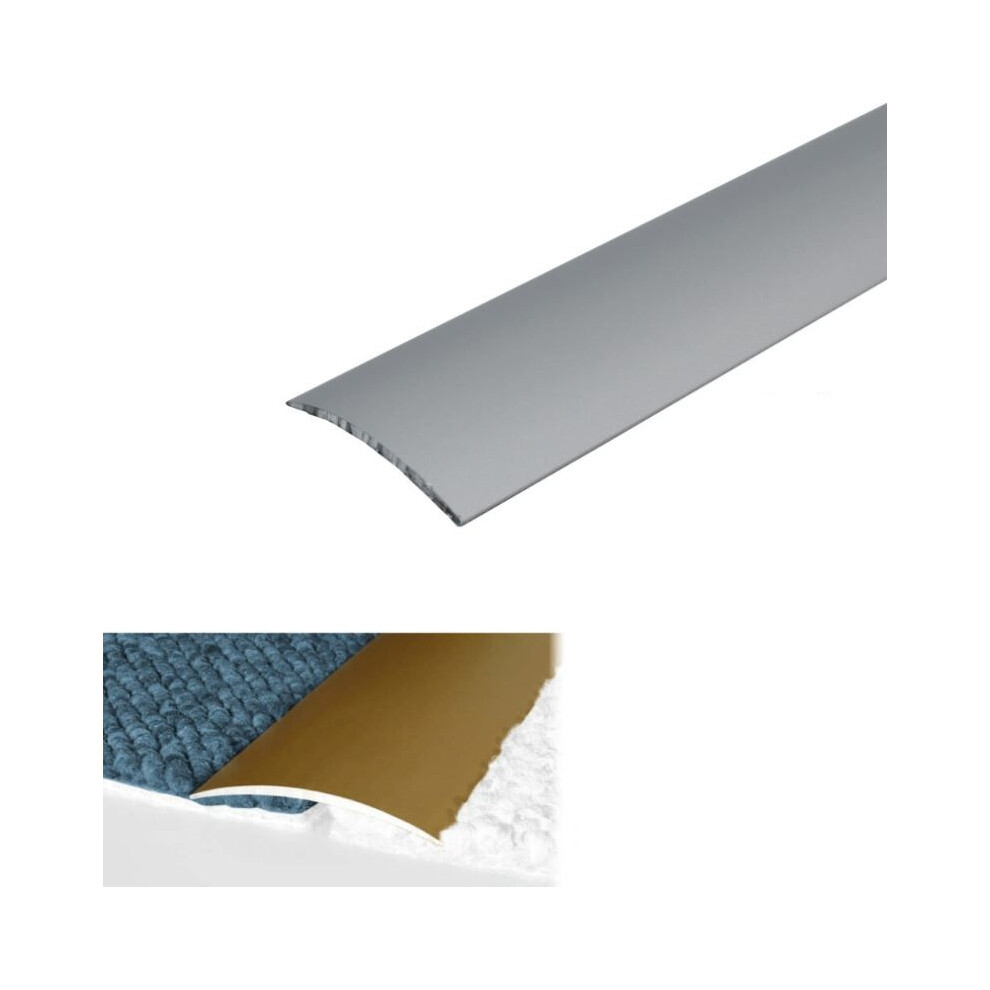 (0.93m, Silver) A03 30mm Anodised Aluminium Self Adhesive Door Threshold Strip