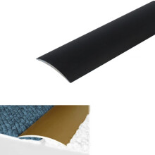 (0.93m, Black) A03 30mm Anodised Aluminium Self Adhesive Door Threshold Strip