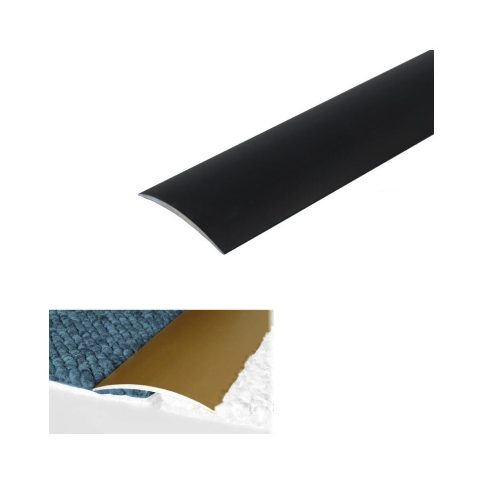 (0.93m, Black) A03 30mm Anodised Aluminium Self Adhesive Door Threshold Strip