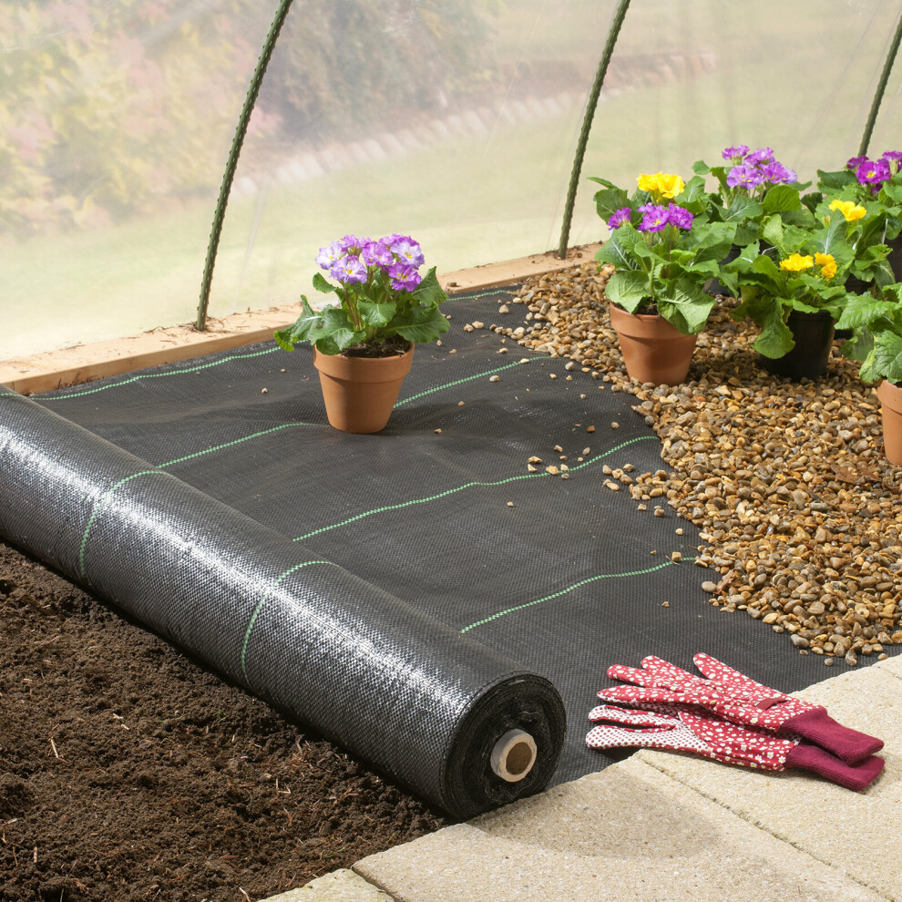 (1.2m x 100m) Heavy Duty Weed Control Membrane Ground Cover Sheet Garden Landscape Mat Weed Suppressant Barrier