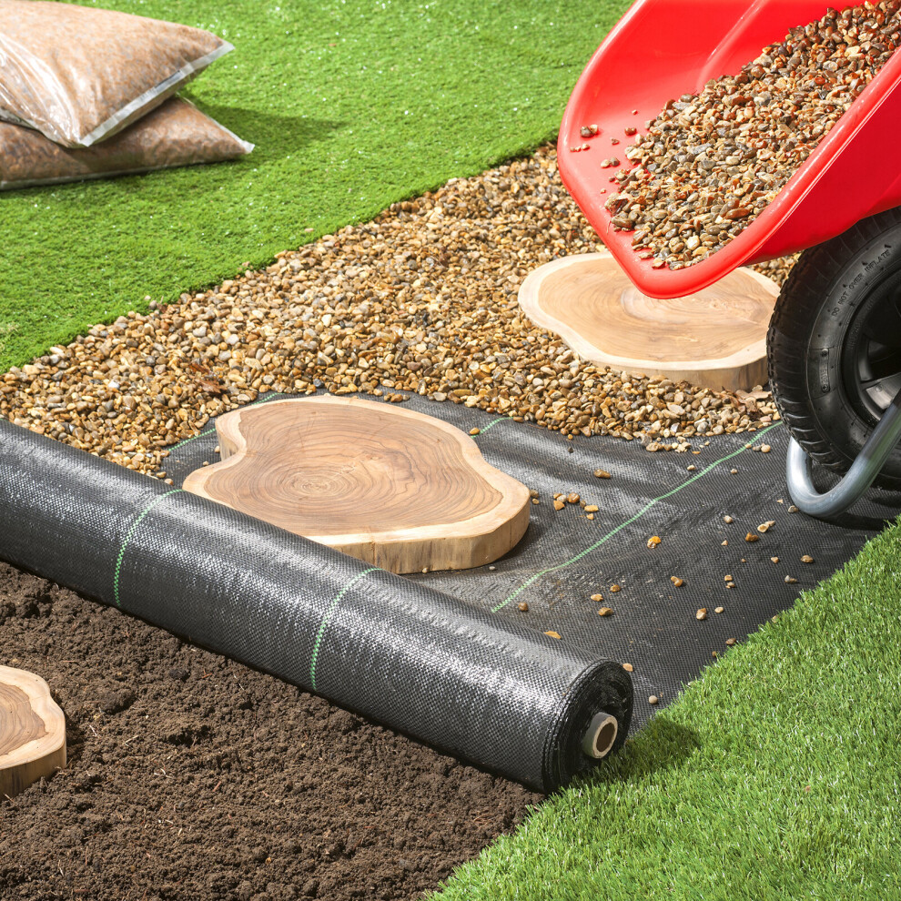 (4m x 25m) Heavy Duty Weed Control Membrane Ground Cover Sheet Garden Landscape Mat Weed Suppressant Barrier