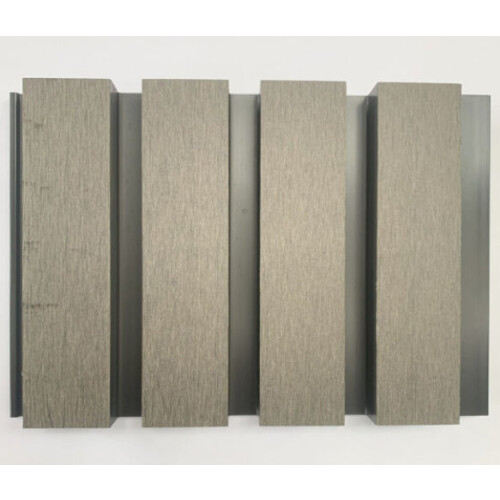 (Grey Slatted Boards, 10) Square Slatted Composite Cladding Plastic Exterior
