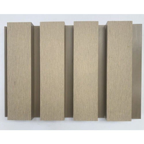 (Beige Slatted Boards, 15) Square Slatted Composite Cladding Plastic Exterior 2