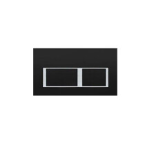 (Flush Plate Black) Wall Hung Toilet Rimless DPT Pan, Seat & 1.12m Concealed Cistern Frame WC Plate