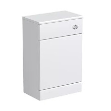 (500mm WC Cabinet) Handleless Bathroom High Gloss White Wall Hung Vanity Unit Sink Cabinet Basin Storage Furniture Door Toilet