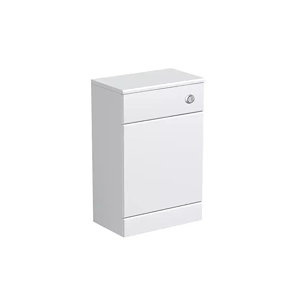 (500mm WC Cabinet) Handleless Bathroom High Gloss White Wall Hung Vanity Unit Sink Cabinet Basin Storage Furniture Door Toilet