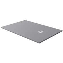 (Grey 1200 x 900 mm) Stone Slate Effect Shower Tray Square Rectangle Wet Room Grey Black White 30mm