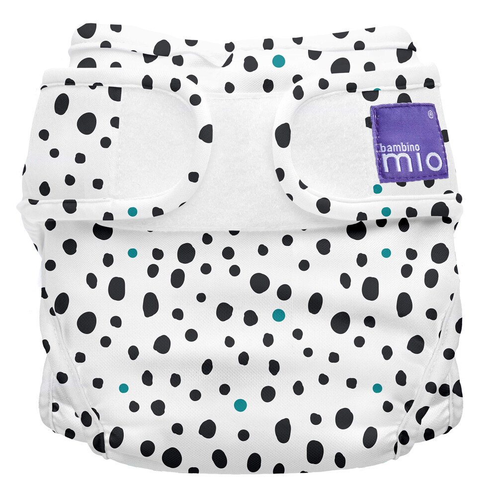 Bambino Mio  mioduo cloth Diaper cover  Dalmatian dots  Size 1 (21lbs)