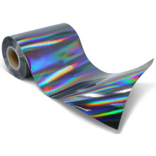 VViViD Deco65 Holografisch Zwart Chroom Permanente Lijm (30cm x 15m)