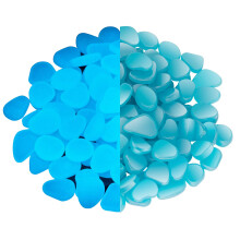 NAMTSO Roches Luminescentes 500pcs Bleues pour Jardin, Pierre qui Brille dans le Noir