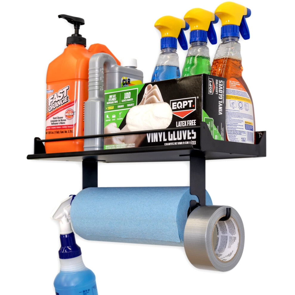 Storeyourboard Papierhandtuchhalter, Wandhalterung, Regal, H Lt 50 Lbs, Garage, Zuhause, Schnellreinigungsstation-image