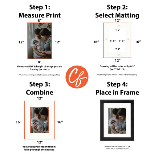 Craig Frames B097 Προ-κομμένο Ματ για 8x10 Εκτύπωση, 11x14, Πολική Λευκή 2