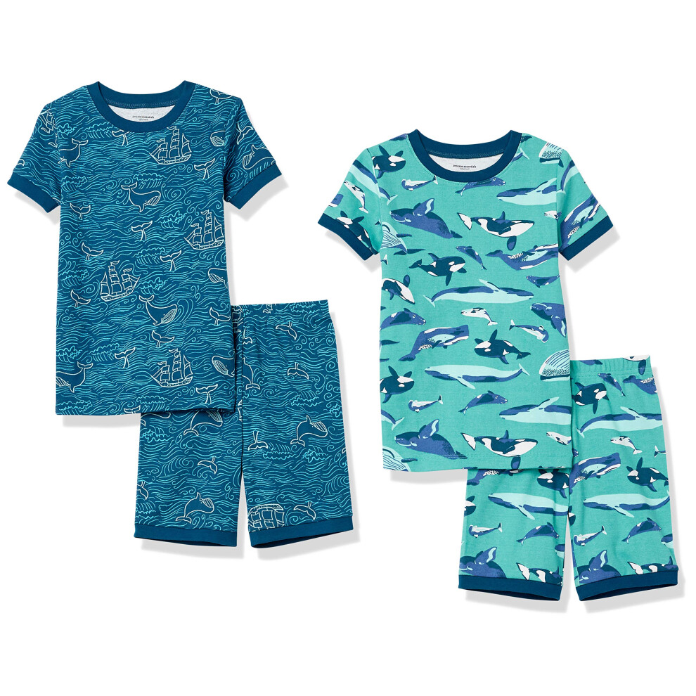 Amazon Essentials Unisex Kids' Snug-Fit Cotton Pajama Sleepwear Sets