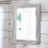 AAZZKANG Wood Framed Mirror 20""x16"" Rectangular Rustic Wall Mirror F 3