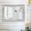 AAZZKANG Wood Framed Mirror 20""x16"" Rectangular Rustic Wall Mirror F 5