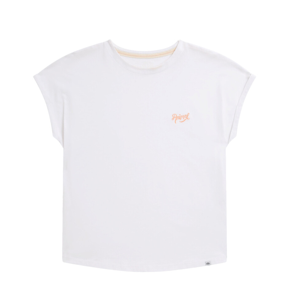 (6 UK, White) Animal Womens/Ladies Holly Logo Organic T-Shirt