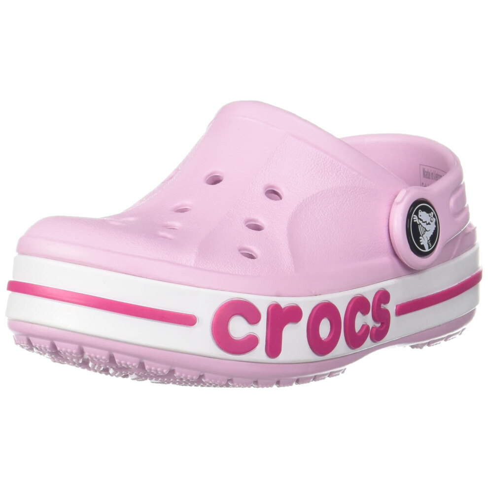 Crocs Kids' Bayaband Clog  Ballerina Pink/Candy Pink  1 US Unisex Litt