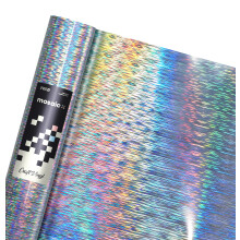 VViViD Mosaic+ Zilver Holografisch 1ft x 5ft Craft Vinyl Crinkle-Free 8jr UV Afwerking