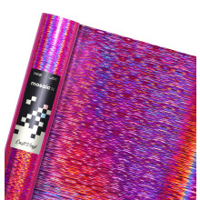 Mosaic+ Roze Holografisch 1ft x 5ft Knutsel Vinyl Crinkle-Free 8jr UV Afwerking