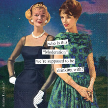 Serviettes Cocktail en Papier Anne Taintor, 5 x 5 pouces, Modération