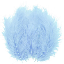 100 stuks Lichtblauwe Veertjes Fluffy Marabou 4-6 Inch voor Ambachten Dromenvanger Kleurige Veertjes