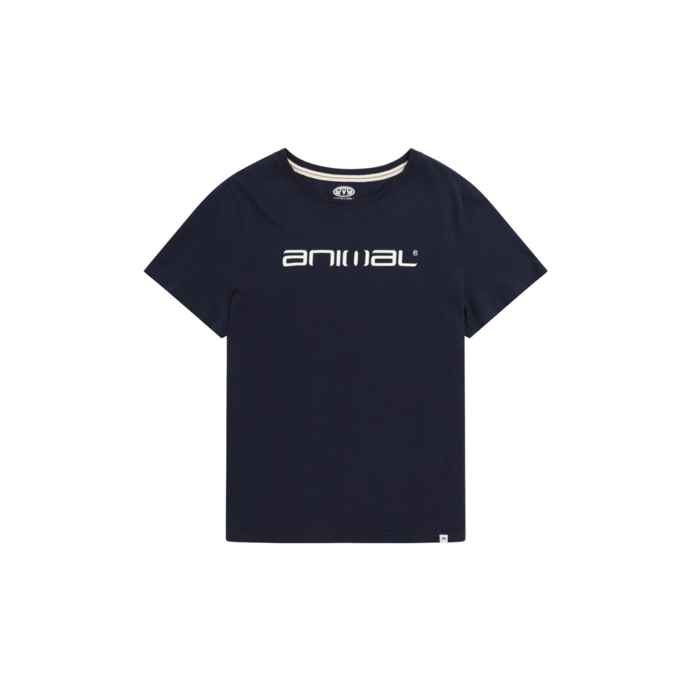 (6 UK, Navy) Animal Womens/Ladies Marina Logo Organic T-Shirt
