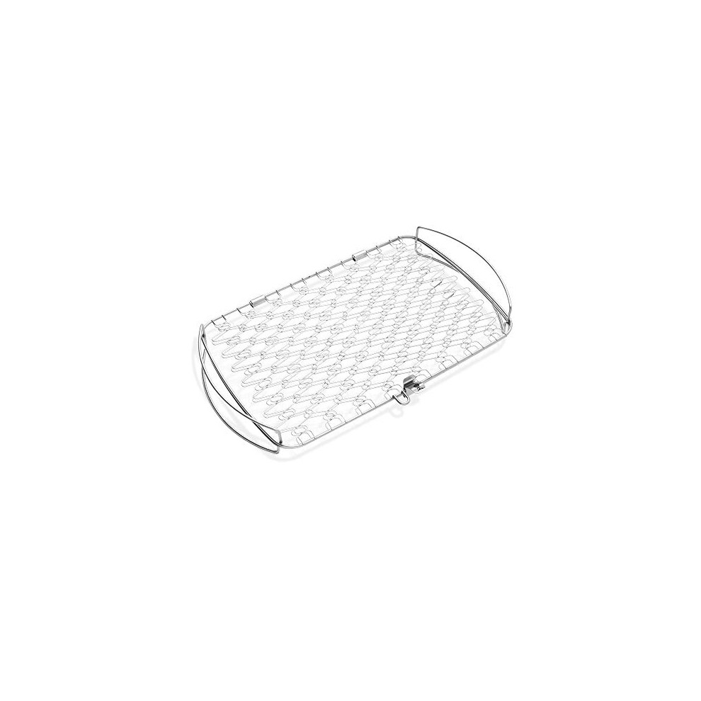 Weber Large Fish Basket with Easy Open Packaging Silver