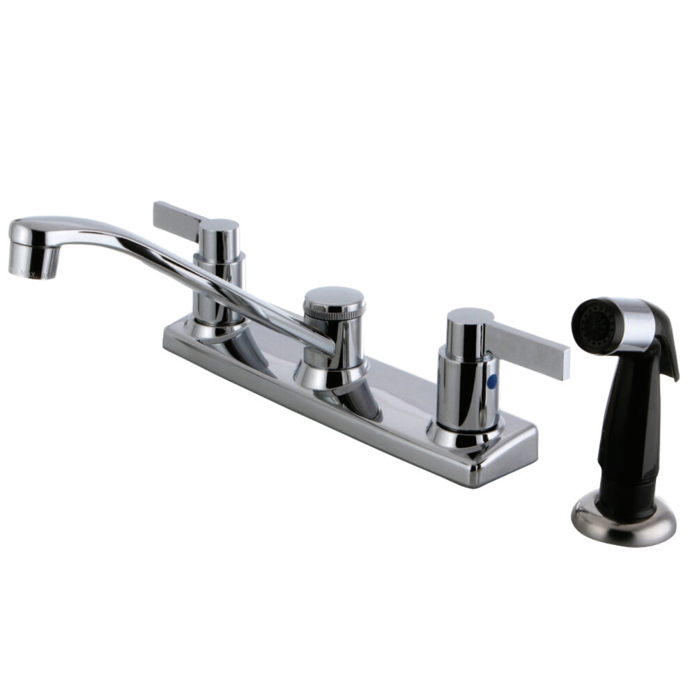 Photos - Tap Kingston Brass FB2122NDL NuvoFusion 2-Handle 8"" Centerset Kitchen Fau