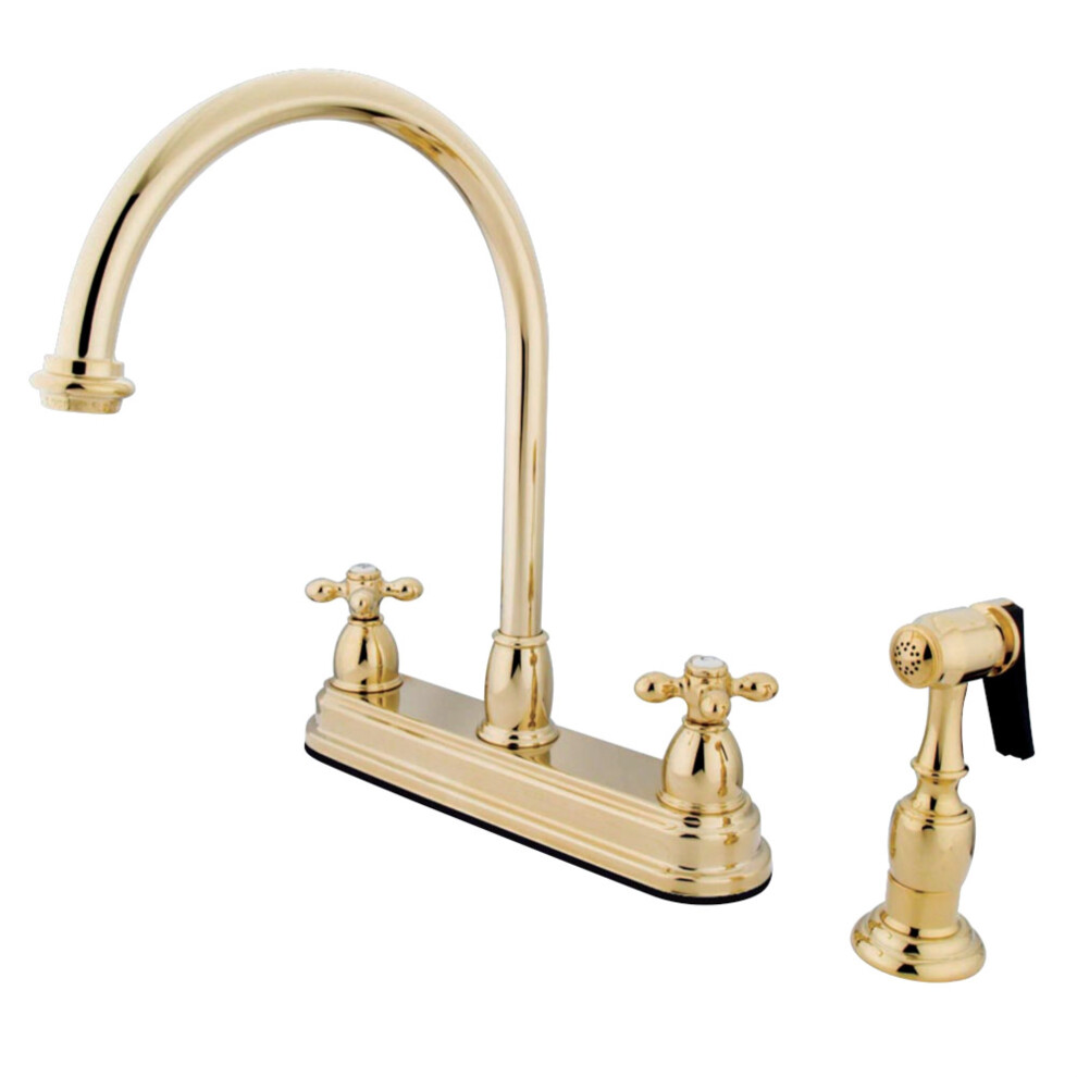 Kingston Brass KB3752AXBS Restoration Centerset Kitchen Faucet  Polish