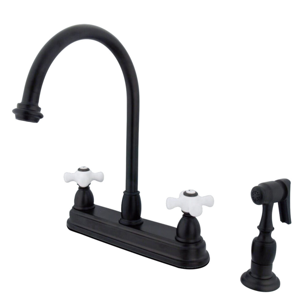 Kingston Brass KB3755PXBS Restoration Centerset Kitchen Faucet  Oil Ru