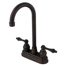 Kingston Brass KB495AL Viktoriansk Hög-Arch Bar Krana, 4-3/4", Olja Gnidit Brons