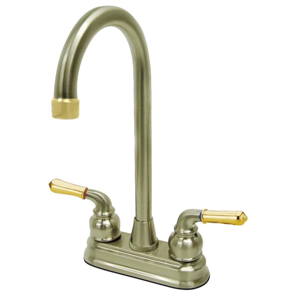 Kingston Brass KB499 Magellan Two-Handle 4"" Centerset Bar Faucet  Bru-image-OPC-PFPFRV8-NEW
