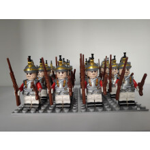(16pcs-5) 16pcs Napoleonic War building blocks Swiss Dutch Italian British cavalry children's toys