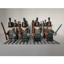 (16pcs-7) 16pcs Napoleonic War building blocks Swiss Dutch Italian British cavalry children's toys