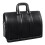 V Series | MORGAN | 17"""" Leather Litigator Laptop Briefcase - Black 2
