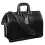 V Series | MORGAN | 17"""" Leather Litigator Laptop Briefcase - Black 3