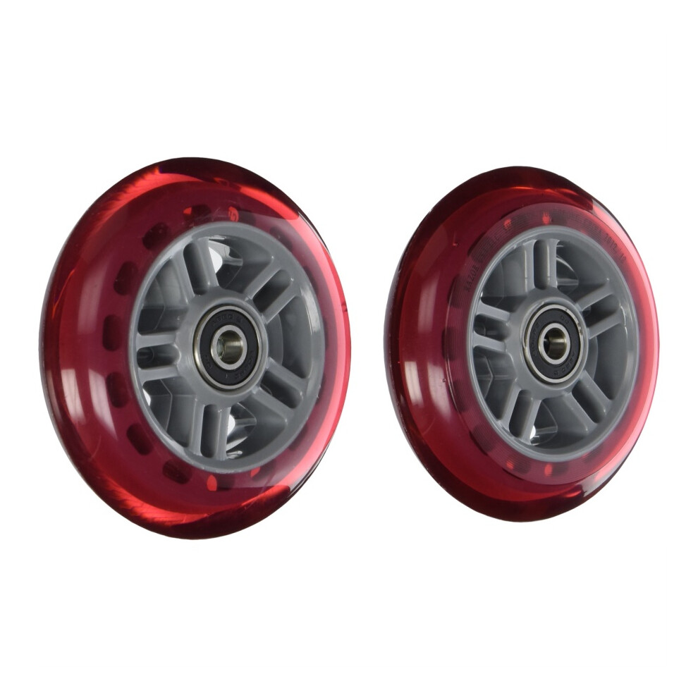 A Scooter Series Wheels with Bearings (set of 2) - Red