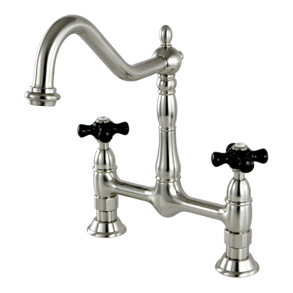 Kingston Brass KS1178PKX Duchess 8 in. Bridge Kitchen Faucet  Brushed