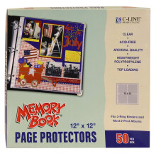 Erinnerungsbuch  12 x 12 Scrapbook-Seitenschutz von oben, transparent 50/BX 62227