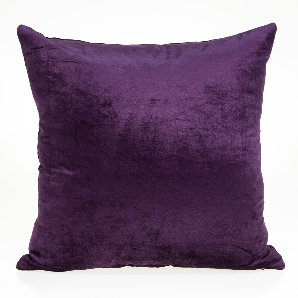 Housse de coussin unie transitionnelle violette Alba de la collection Parkland avec P