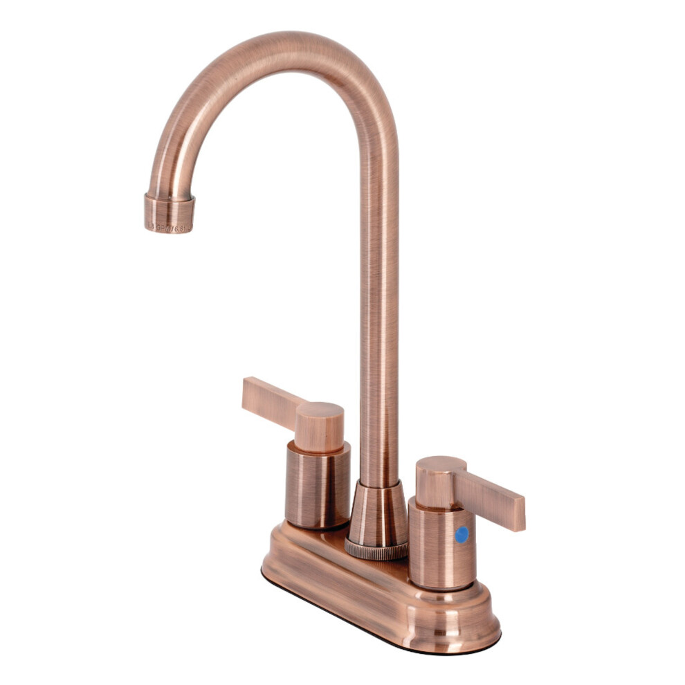 Photos - Tap Hidden Part Kingston Brass KB849NDLAC NuvoFusion 4"" Centerset Bar Faucet Antique 