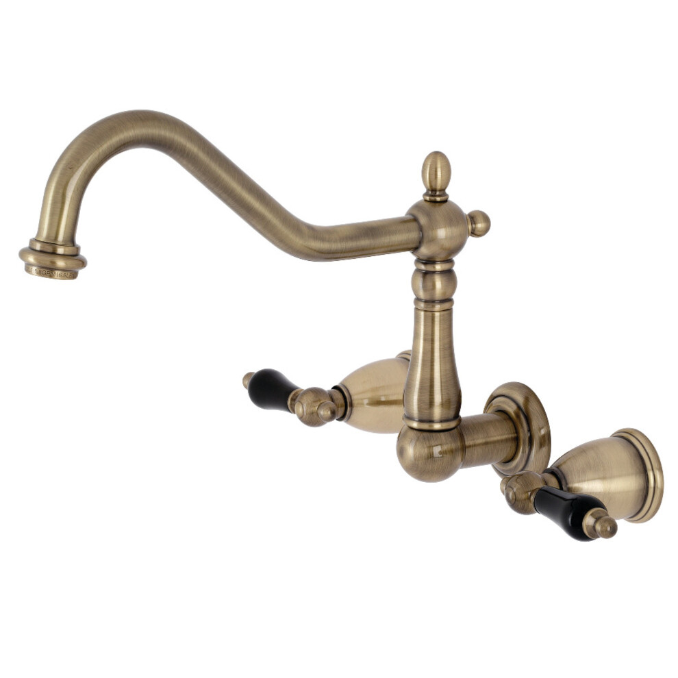 Kingston Brass KS1283PKL Duchess Wall Mount Kitchen Faucet  Vintage Br