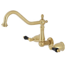 Kingston Brass KS1287PKL Duchess K?chenarmatur zur Wandmontage, geb?rstetes Messing