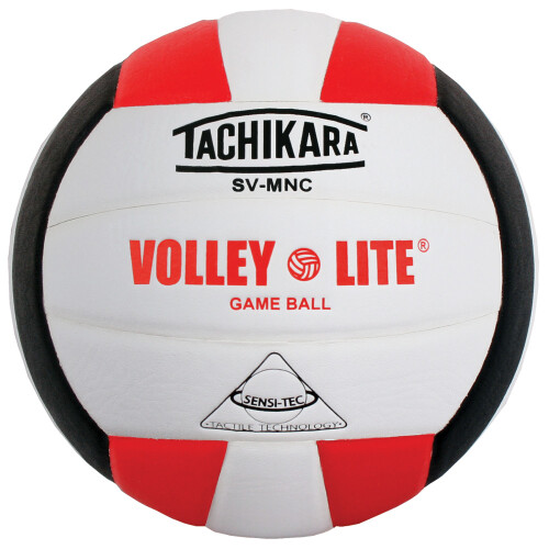 Tachikara SVMNC Volley-Lite Training Βόλεϊ (Κόκκινο, Λευκό και Μαύρο)