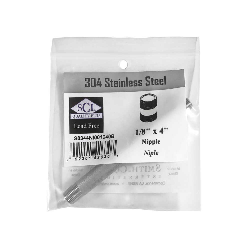 Nipple Ss 1/8"" X 4"" (Pack Of 1) 092201426307
