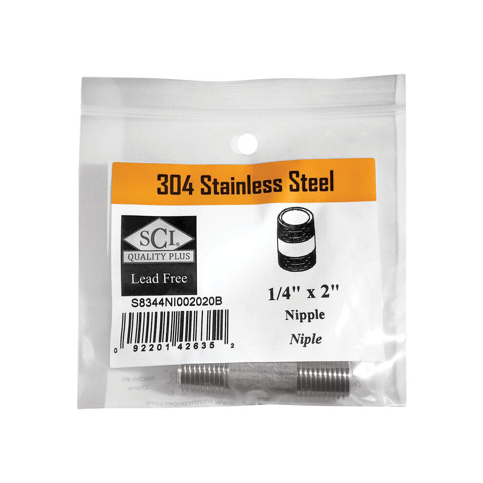 Nipple Ss 1/4"" X 2 "" (Pack Of 1) 092201426352