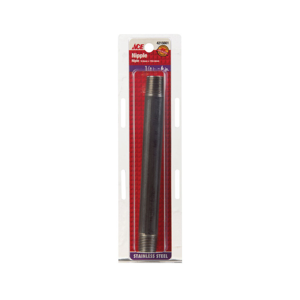 Nipple Ss 3/8"" X 6"" (Pack Of 1) 092201426468