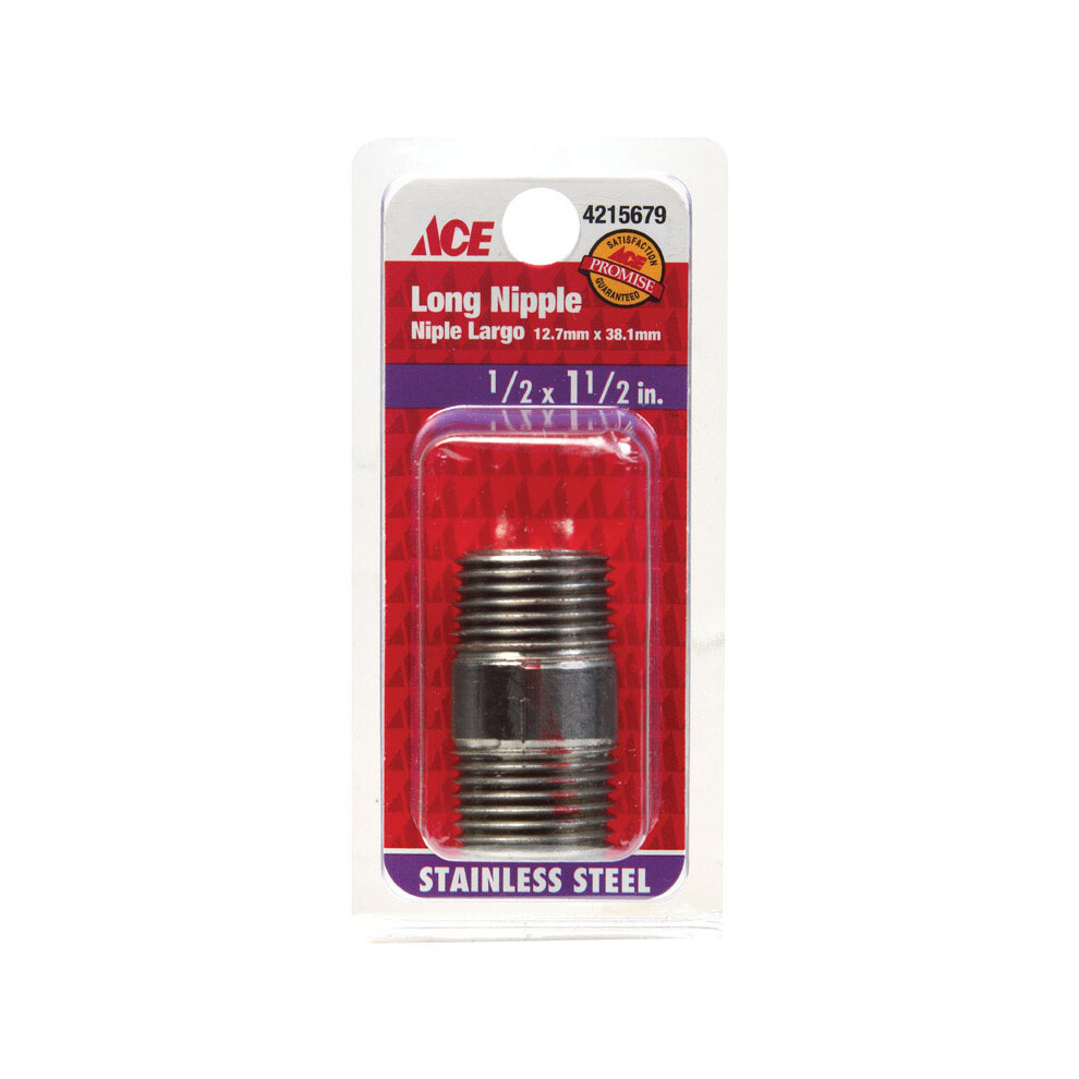 Nipple Ss 1/2"" X 1.5"" (Pack Of 1) 092201426482