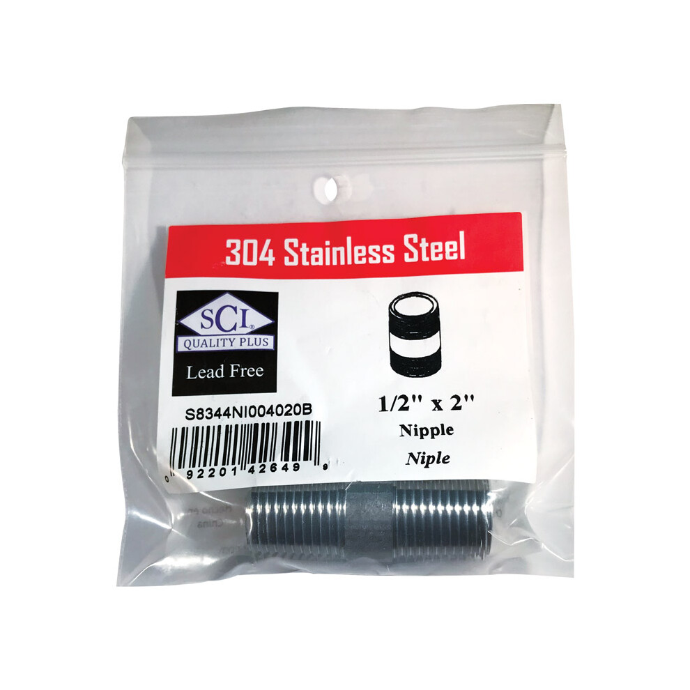 Nipple Ss 1/2"" X 2"" (Pack Of 1) 092201426499