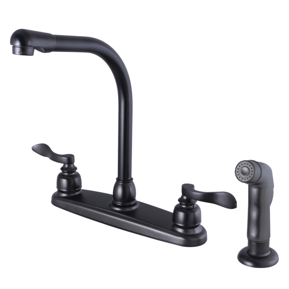 Photos - Tap Kingston Brass FB795NFLSP NuWave French 8-Inch Centerset Kitchen Fauce B07DB3GXTH 